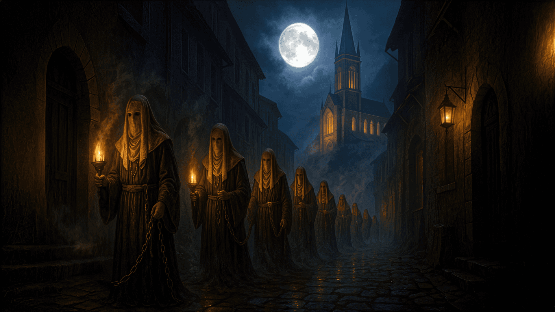 Religious procession of the faithful