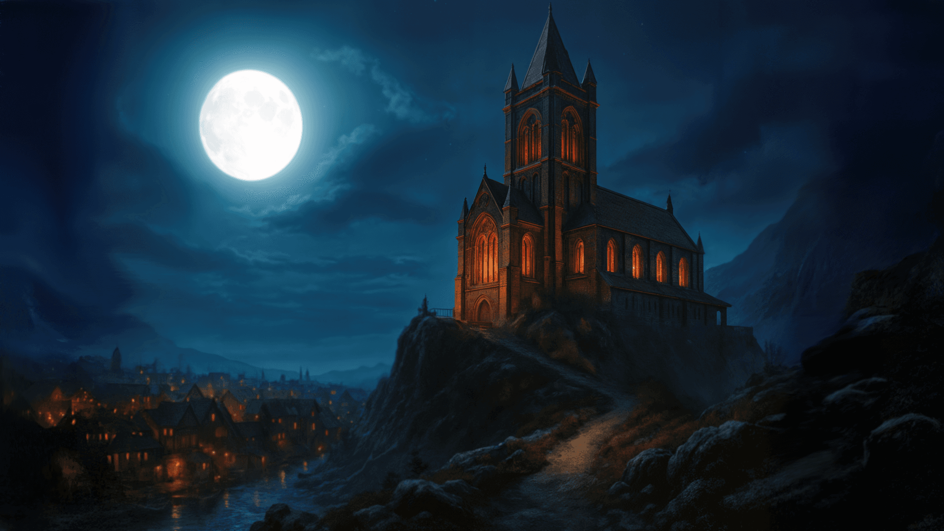 A beacon of faith rises above the rooftops