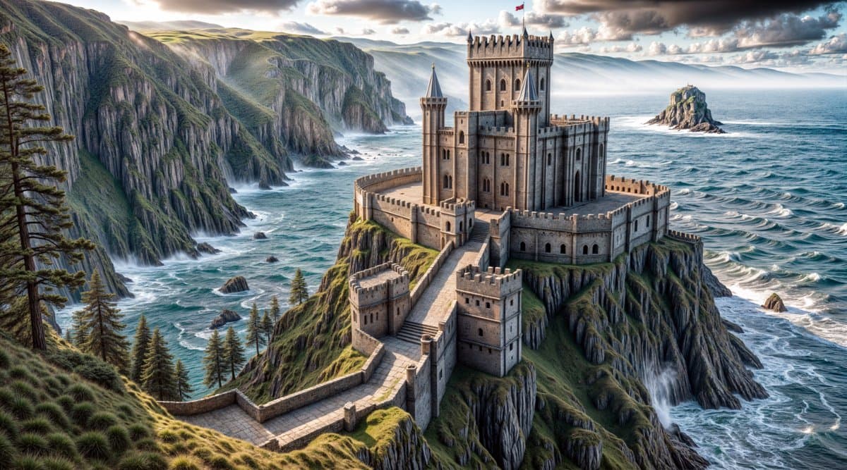 Highcliff Castle — a cliffside fortress overlooking the sea