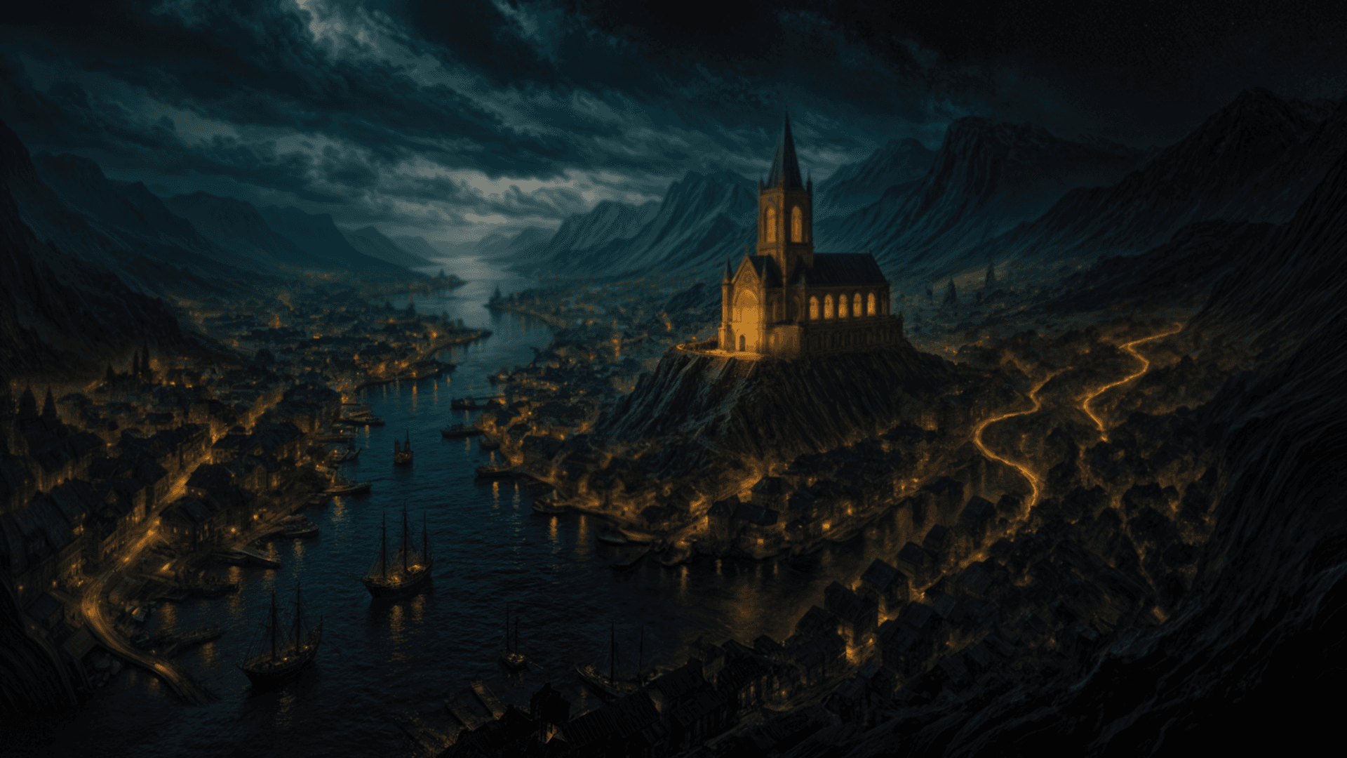 Port Stonehaven at twilight