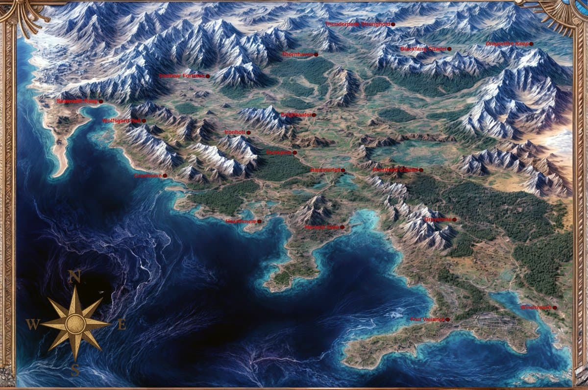 Map of Fort Valiance and surrounding region